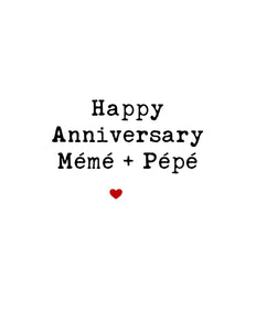 Happy Anniversary Mémé-Pépé(30100)