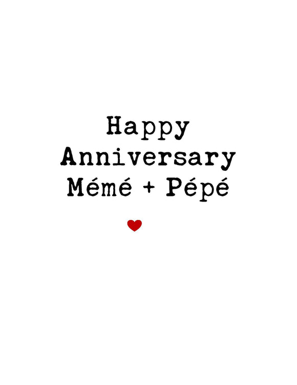 Happy Anniversary Mémé-Pépé(30100)